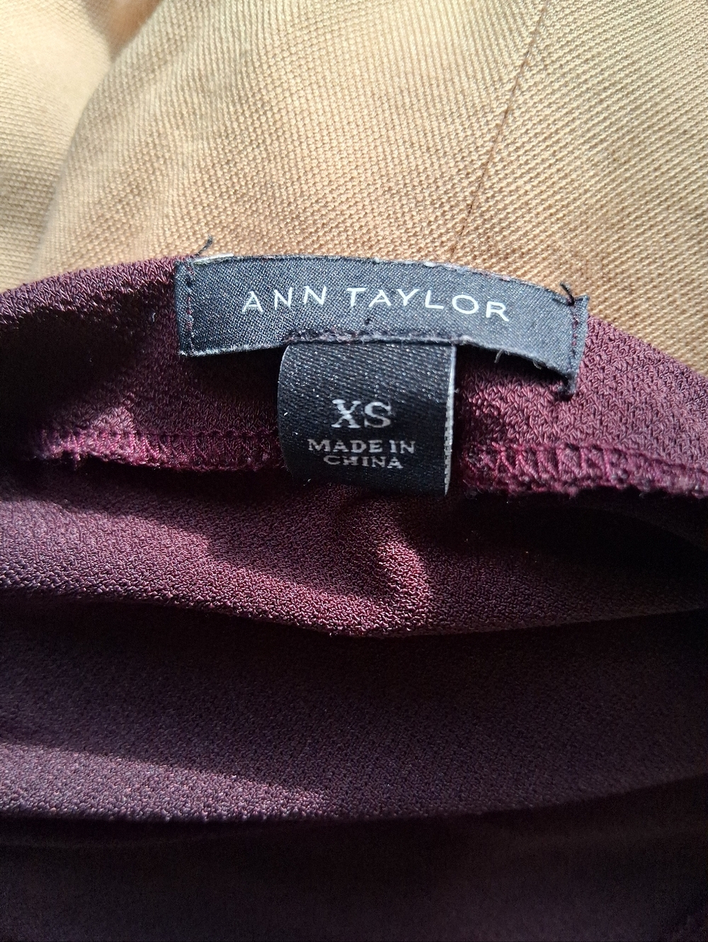Ann Taylor Long-Sleeve Twist-Front Top in Deep Wine - Picture 3 of 5
